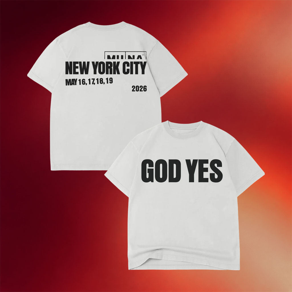 Muna Merch 2026 NYC May 26 Event T-Shirt God Yest Shirt Muna Tour Merchandise Gift For Band Fan - Merchluma