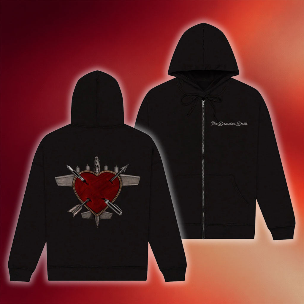 Dresden Dolls Merch 2026 Heartplane Zip Hoodie Music Gift Ideas For Guys - Merchluma