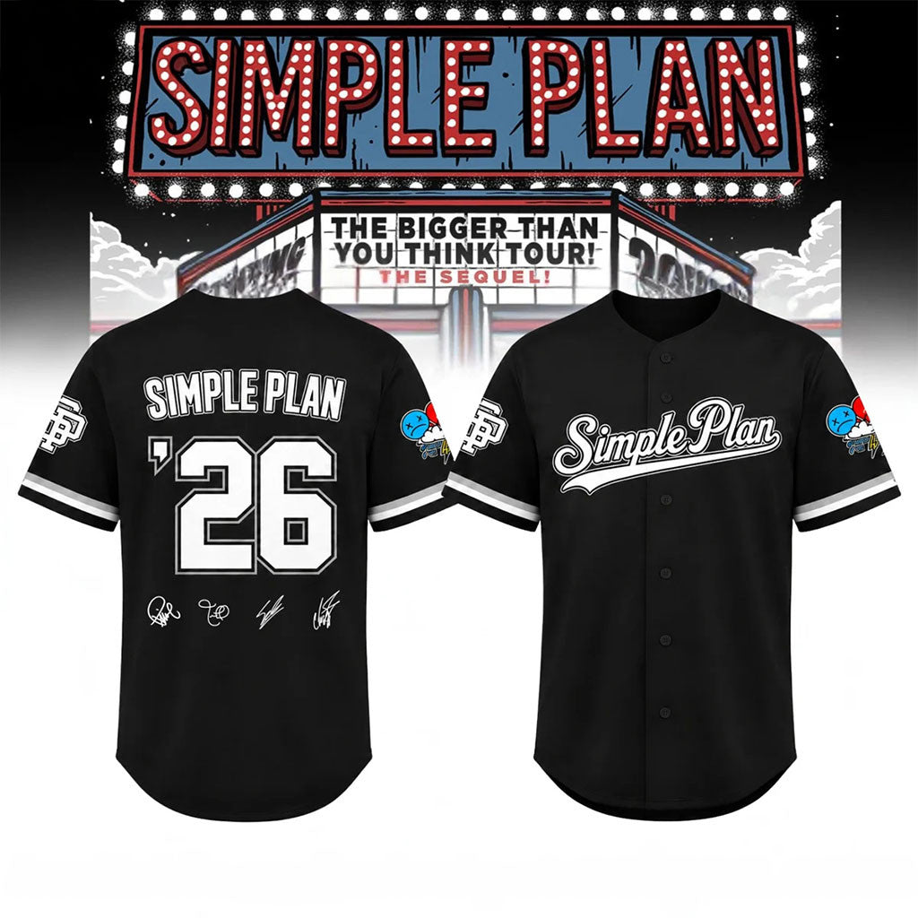 Simple Plan Merch The Bigger Than You Think Tour Jersey Best Gifts For Son - Merchluma