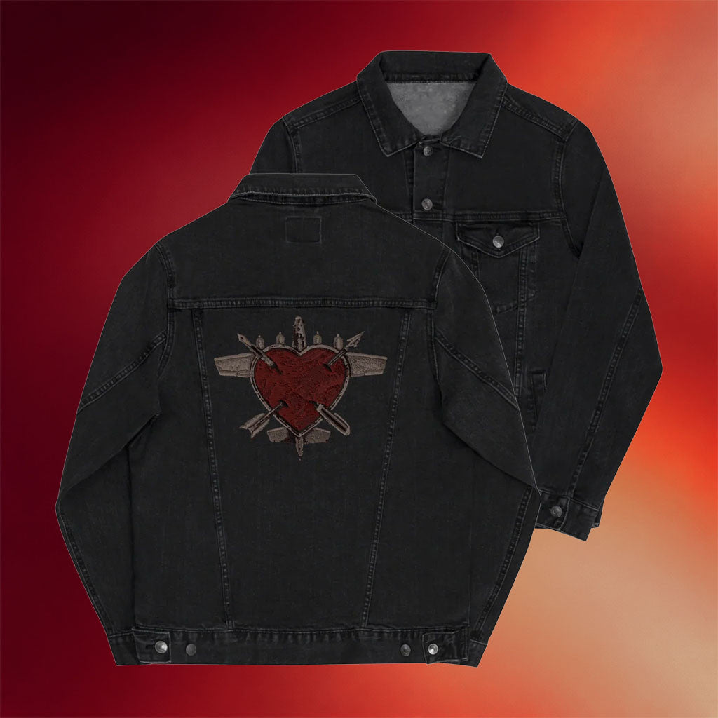 Dresden Dolls Merch 2026 Heartplane Denim Jacket Music Related Gifts For Guys - Merchluma