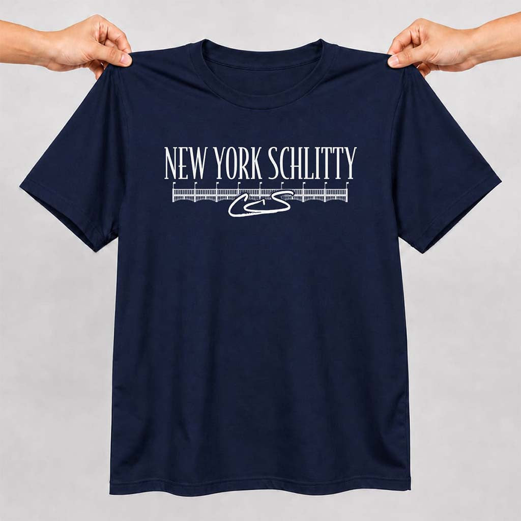 Cam Schlittler New York Schlitty Shirt Navy NY Yankees Cam Schlittler Merch Gifts For Fans - Merchluma