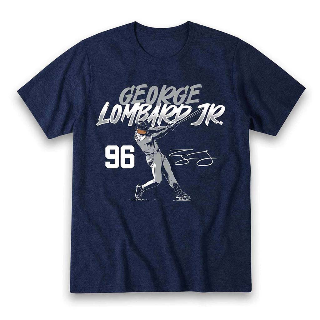 George Lombard Jr Slugger Swing Number Shirt New York Yankees Merch Gifts For Fans - Merchluma