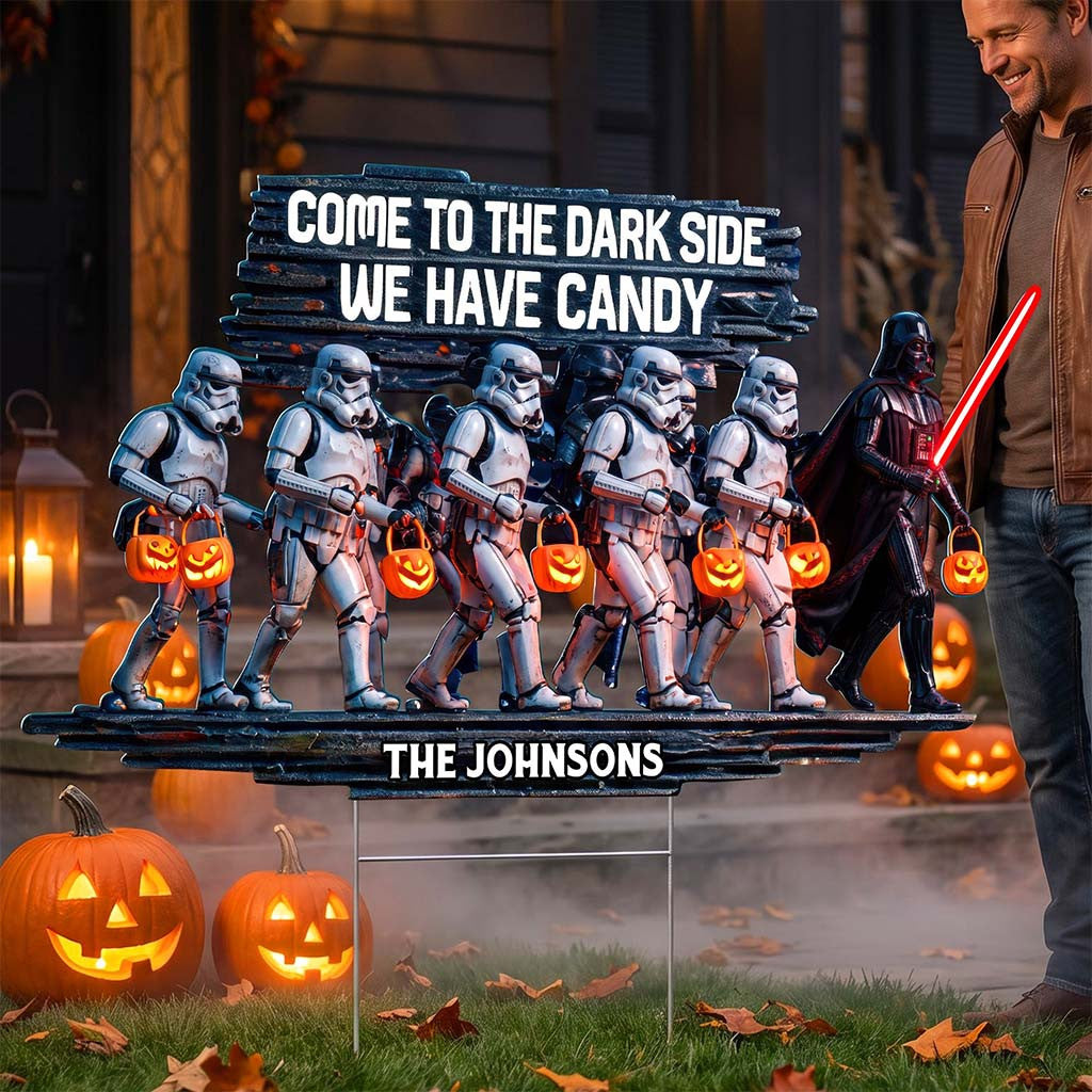 Personalized Star Wars Trick Or Treat Squad Yard Sign Halloween Decor Gift For Sci Fi Fans - Merchluma