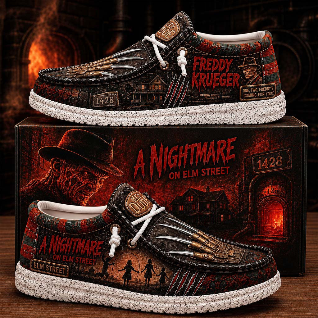 A Nightmare On Elm Street Merch Freddy Krueger Shoes Gift For Horror Lovers - Merchluma