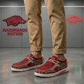 Arkansas Razorbacks Woo Pig Sooie Loafer Shoes Arkansas Razorbacks Merch Gift For Dad - Merchluma