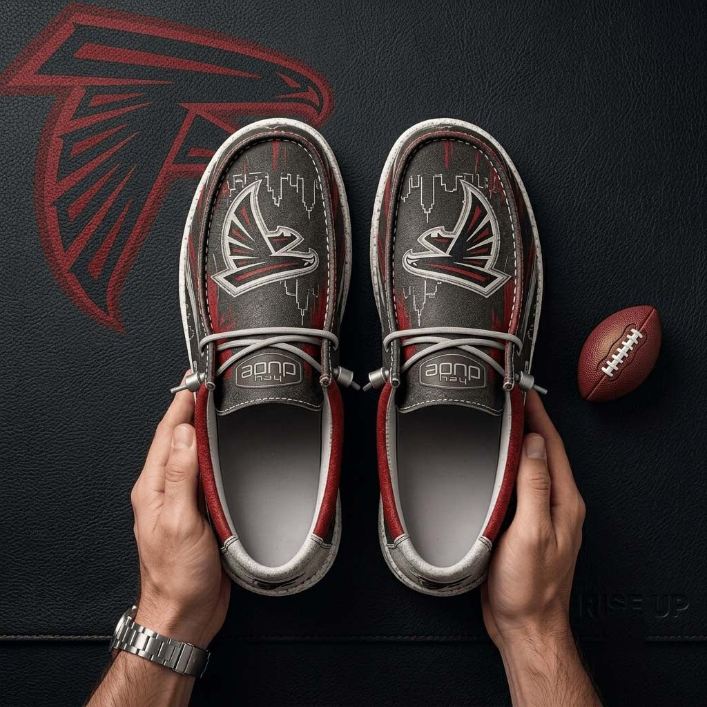 Atlanta Falcons Shoes Football Game Day Loafers Atlanta Falcons Merch Gift For Dudes - Merchluma