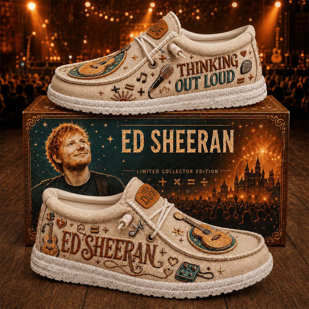 Ed Sheeran Thinking Out Loud Shoes Ed Sheeran Merch Music Related Gifts For Guys - Merchluma
