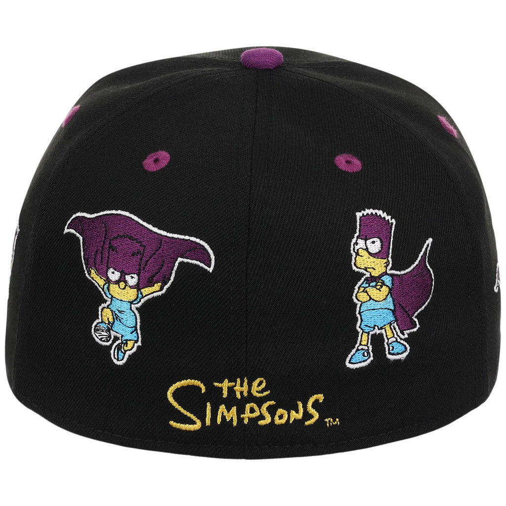 Lids Hat Drop The Simpsons Fitted Collection Merch Bartman Snapback Hat Embroidered Him Gifts - Merchluma