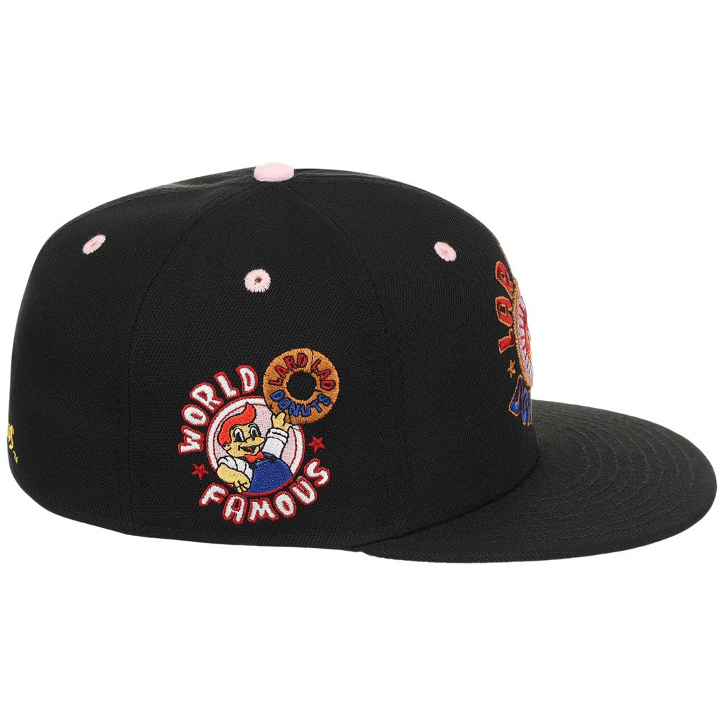 Lids Hat Drop The Simpsons Fitted Collection Merch Lard Lad Donuts Snapback Hat Embroidered - Merchluma