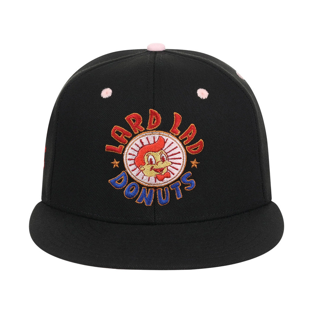 Lids Hat Drop The Simpsons Fitted Collection Merch Lard Lad Donuts Snapback Hat Embroidered - Merchluma
