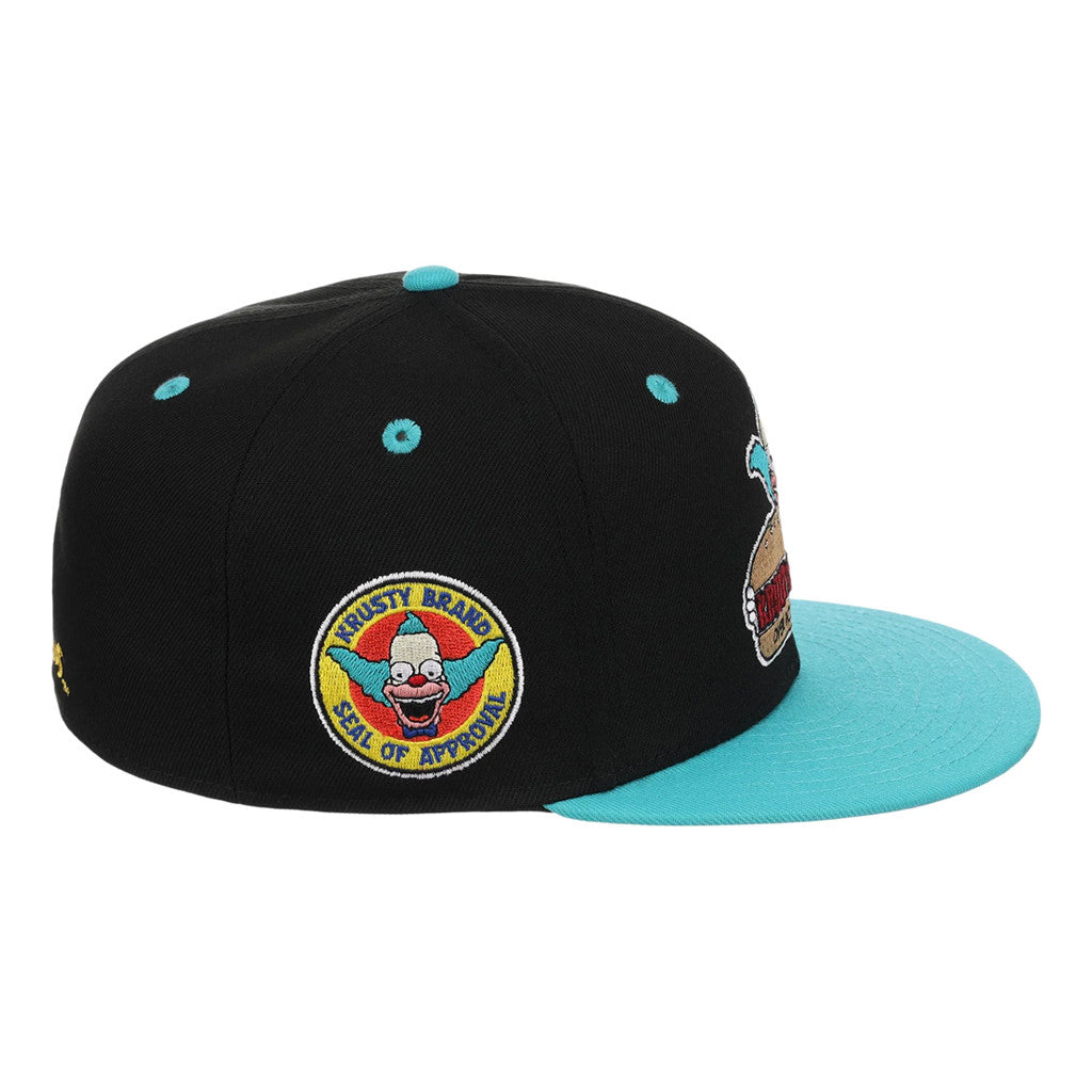 Lids Hat Drop The Simpsons Fitted Collection Merch Krusty Snapback Hat Embroidered Husband Gifts - Merchluma