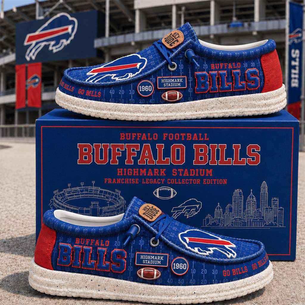 Buffalo Bills Highmark Stadium Shoes Buffalo Bills Merch Best Gift For Football Lovers - Merchluma