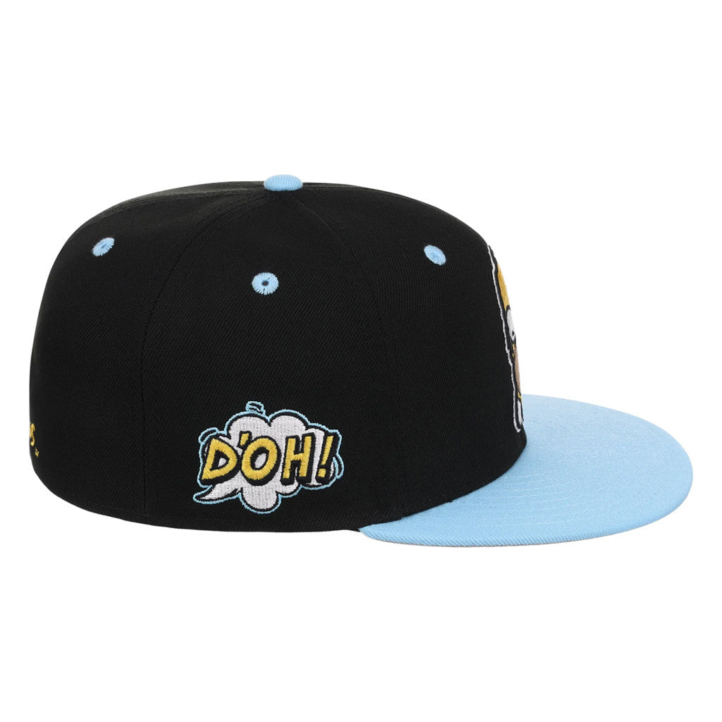 Lids Hat Drop The Simpsons Fitted Collection Merch Homer Snapback Hat Embroidered Brother Gifts - Merchluma