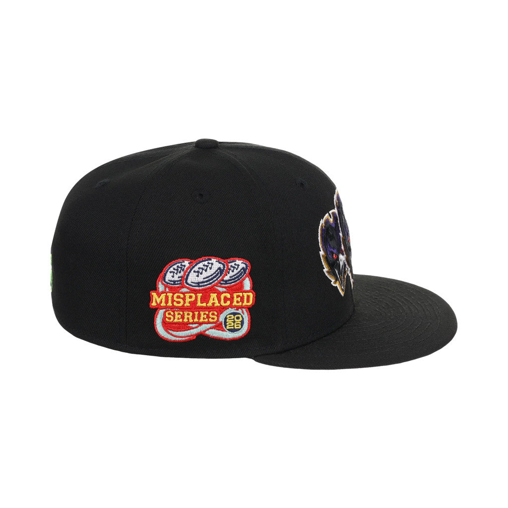 Lids Hat Drop Merch Baltimore Ravens John Geiger x Misplaced Series Snapback Hat Embroidered - Merchluma