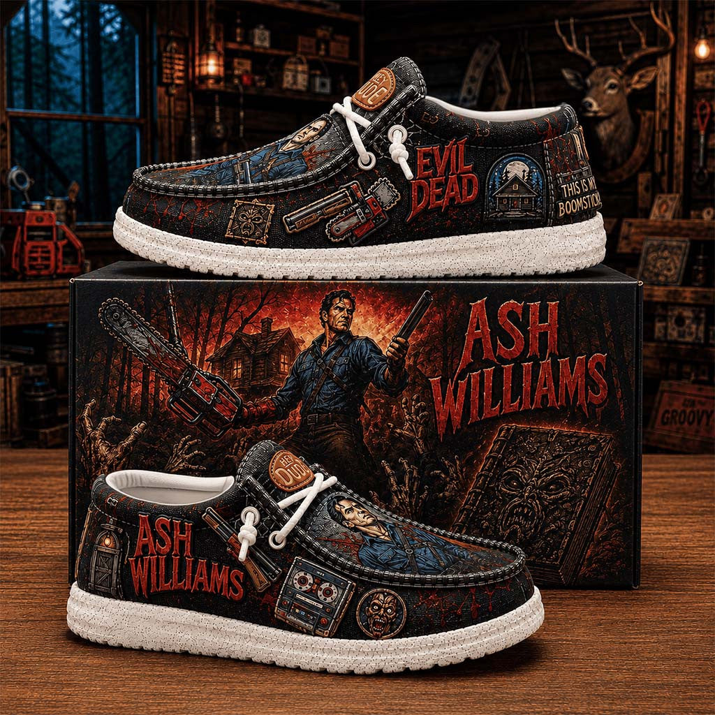 Evil Dead Ash Williams Loafer Shoes Evil Dead Merch Best Gift For Horror Movie Fans - Merchluma