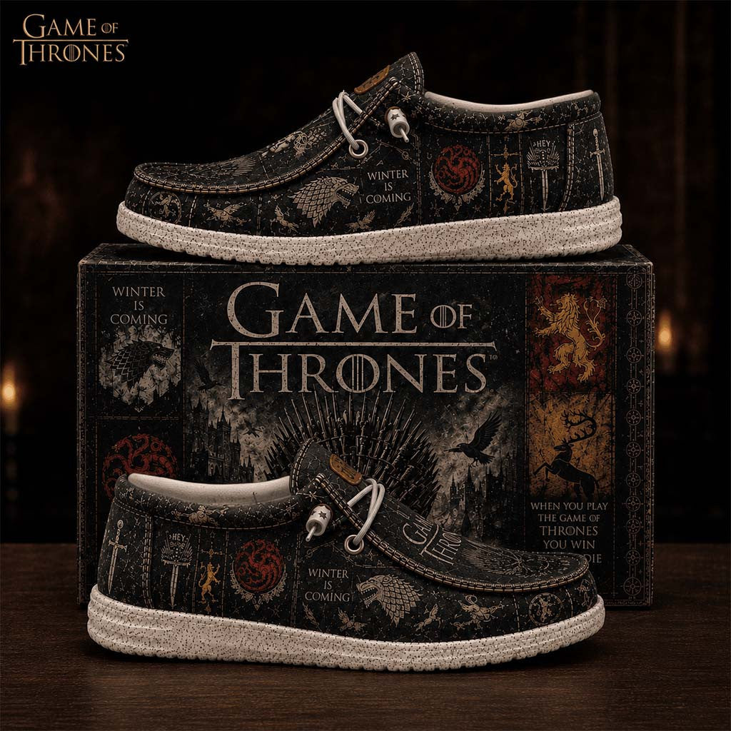 Game Of Thrones Winter Is Coming Shoes Game Of Thrones Merch Present For Movie Fans - Merchluma
