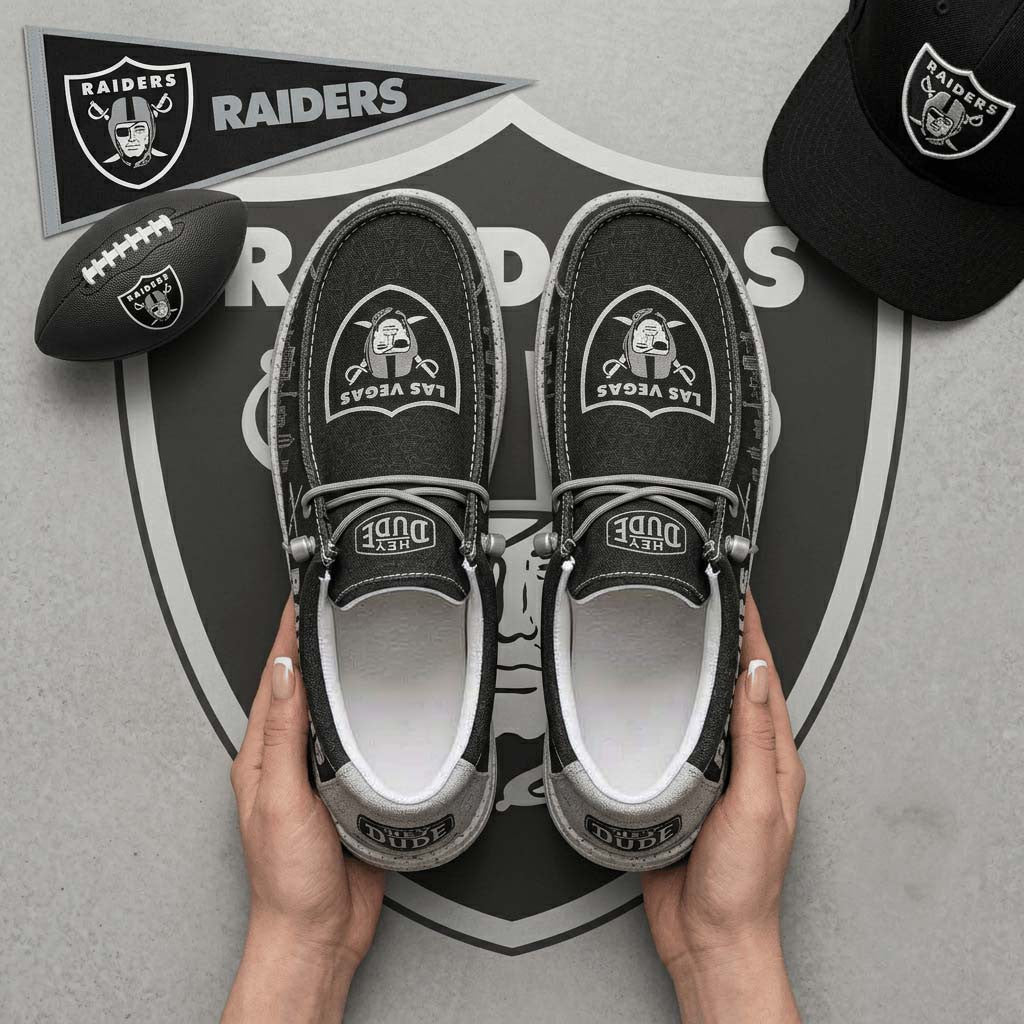 Las Vegas Raiders City Skyline Shoes LV Raiders Merch Football Fan Apparel Gift For Game Day - Merchluma