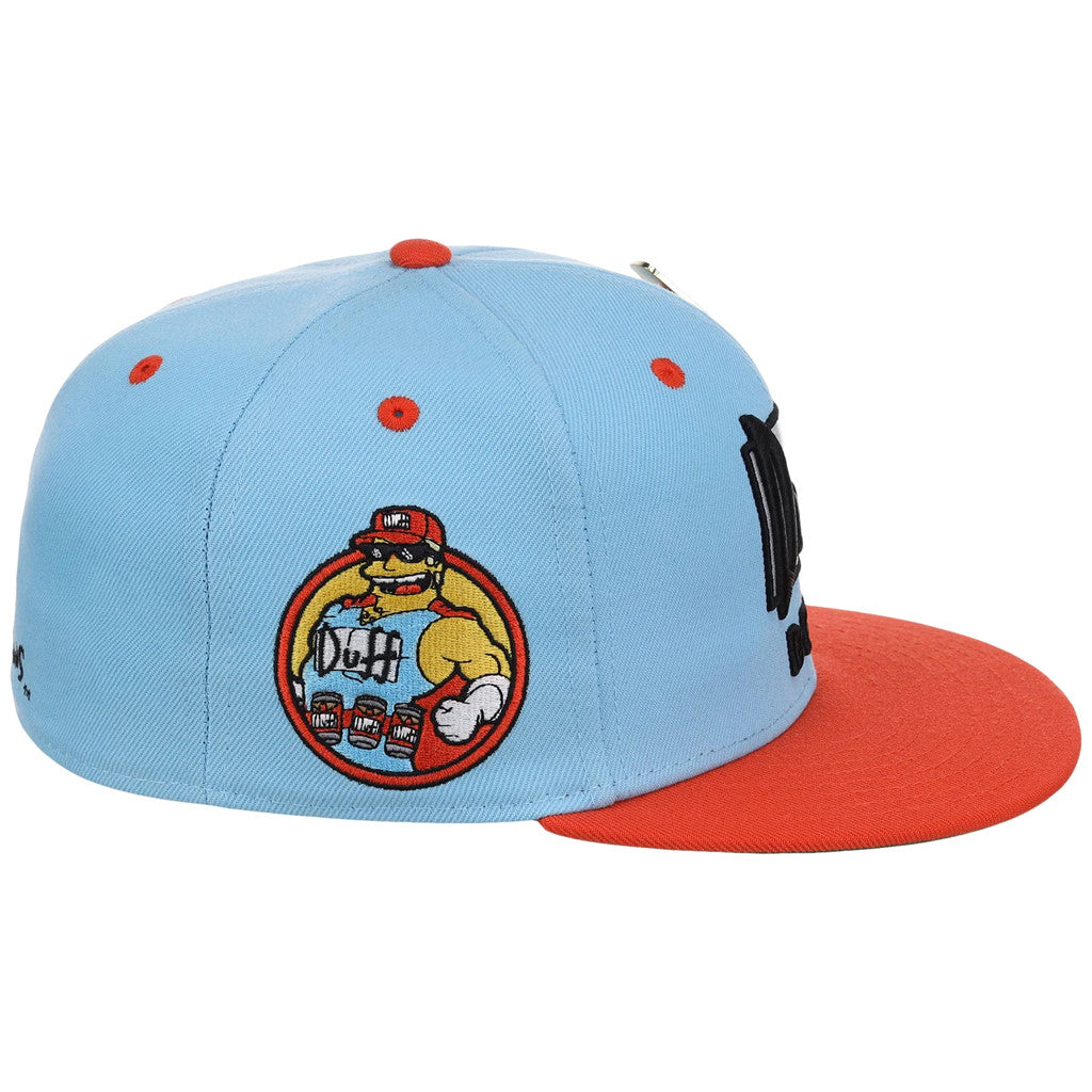 Lids Hat Drop The Simpsons Fitted Collection Merch Duff Beer Snapback Hat Embroidered Son Gifts - Merchluma