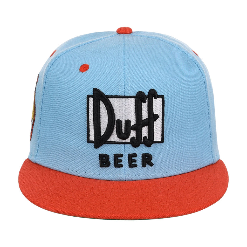 Lids Hat Drop The Simpsons Fitted Collection Merch Duff Beer Snapback Hat Embroidered Son Gifts - Merchluma
