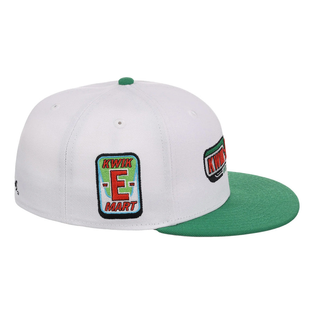 Lids Hat Drop The Simpsons Fitted Collection Merch Kwik E Mart Snapback Hat Embroidered Gifts - Merchluma