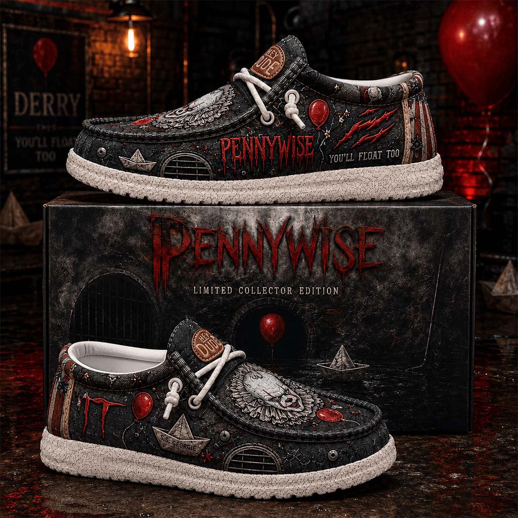 Pennywise You'll Float Too Shoes Pennywise Merch Best Gifts For Horror Movie Lovers - Merchluma