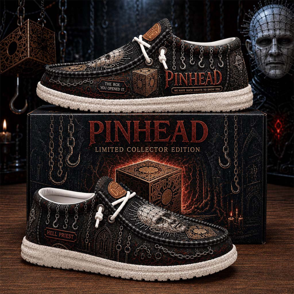 Pinhead The Box You Opened It Shoes Hell Priest Loafers Pinhead Merch Gift For Horror Fans - Merchluma