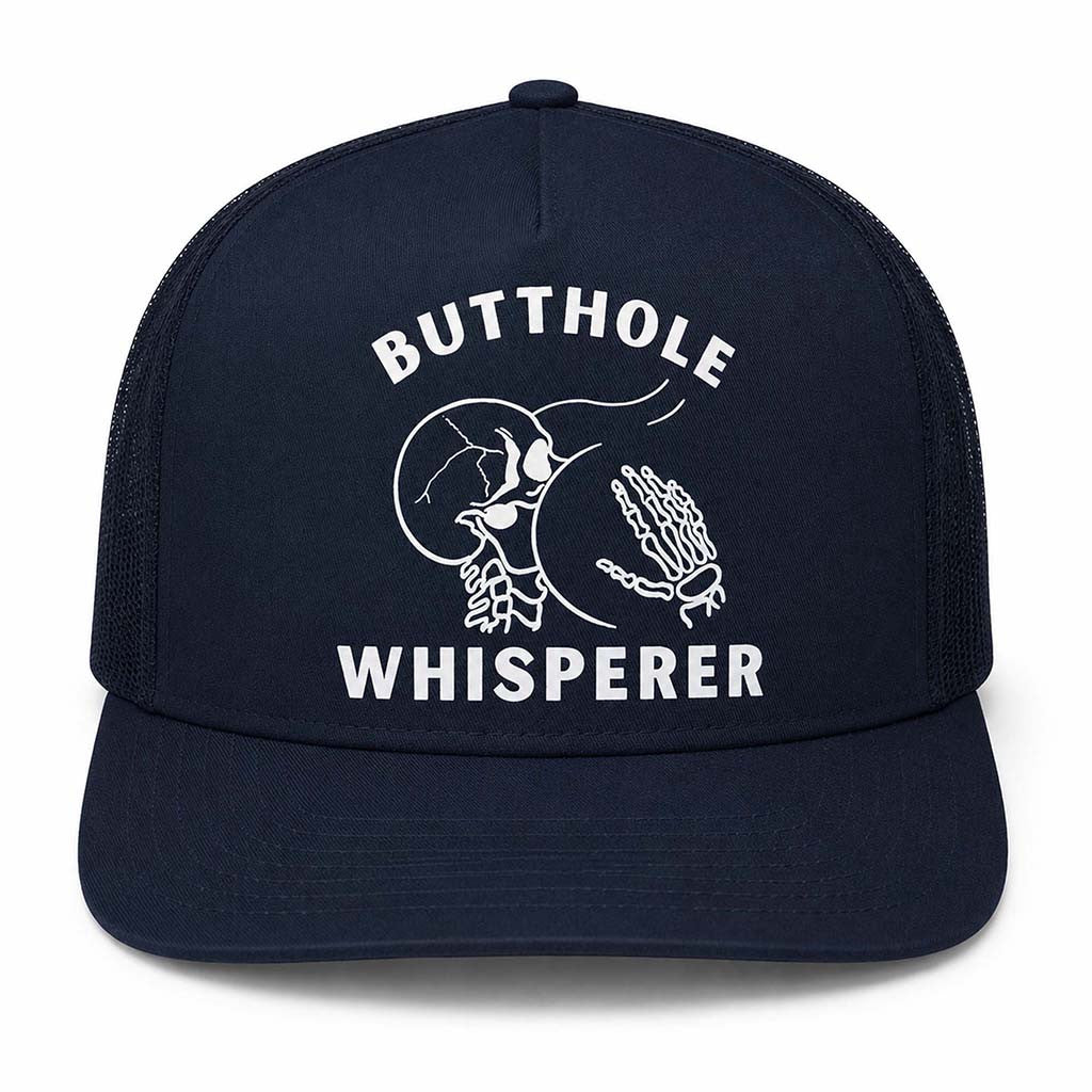 Butthole Whisperer Trucker Hat Dark Humor Funny Cap Gag Gifts For Dudes - Merchluma