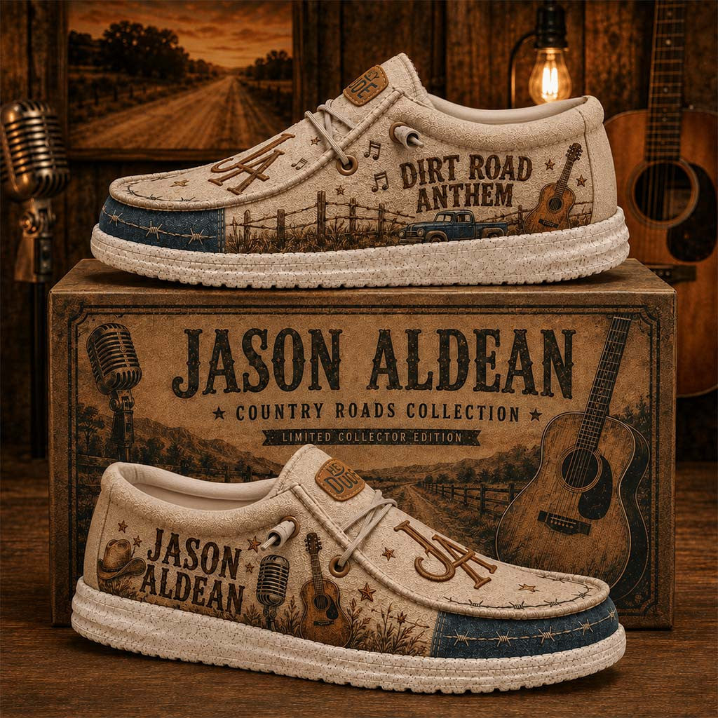 Jason Aldean Dirt Road Anthem Shoes Jason Aldean Merch Present For Country Fans - Merchluma