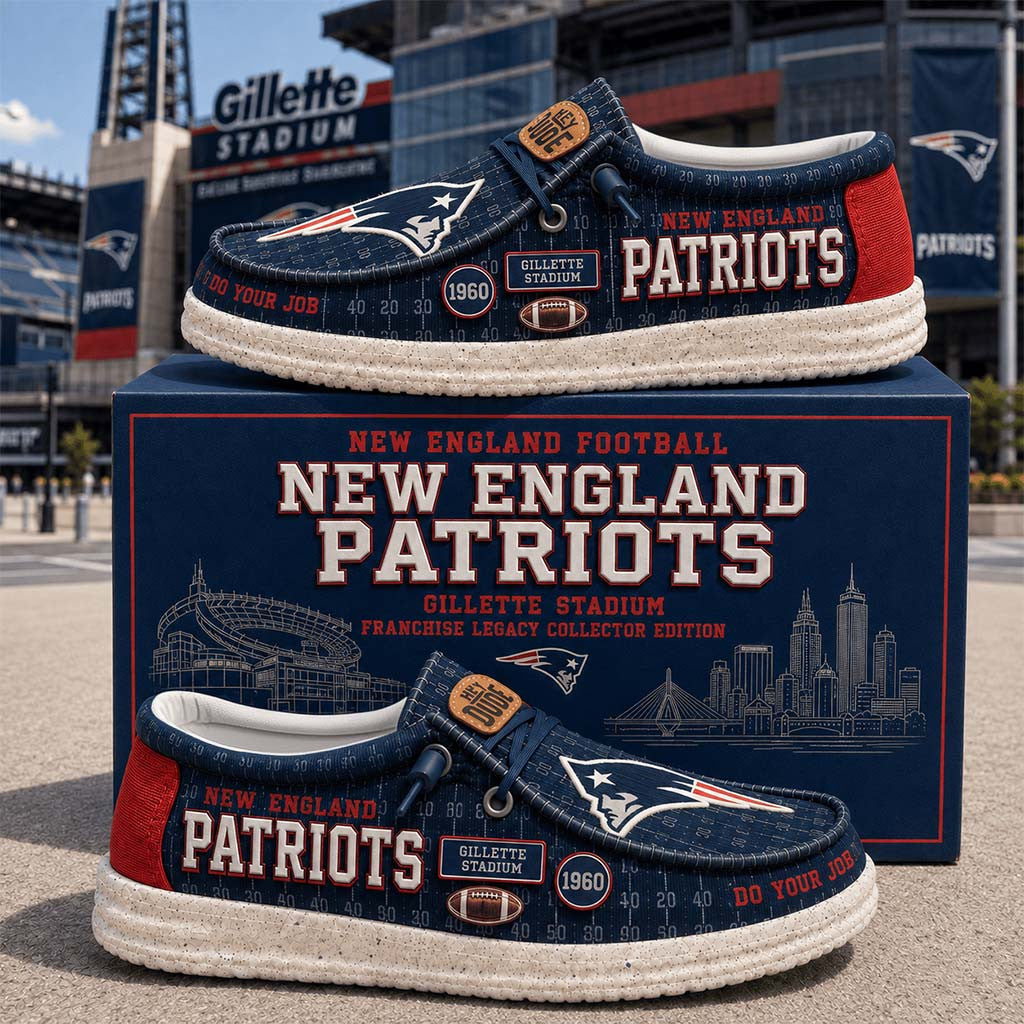 New England Patriots Gillette Stadium Shoes 2026 NE Patriots Merch Gift For Football Lovers - Merchluma