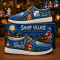 Smurf Village Halloween Shoes Three Apples High Loafers The Smurf Merch Gifts For Son - Merchluma