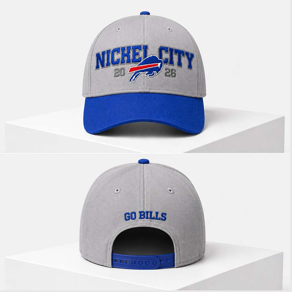 Buffalo Bills Go Bills Nickel City 2026 Hat Embroidered Buffalo Bills Merch Football Fans Gift - Merchluma