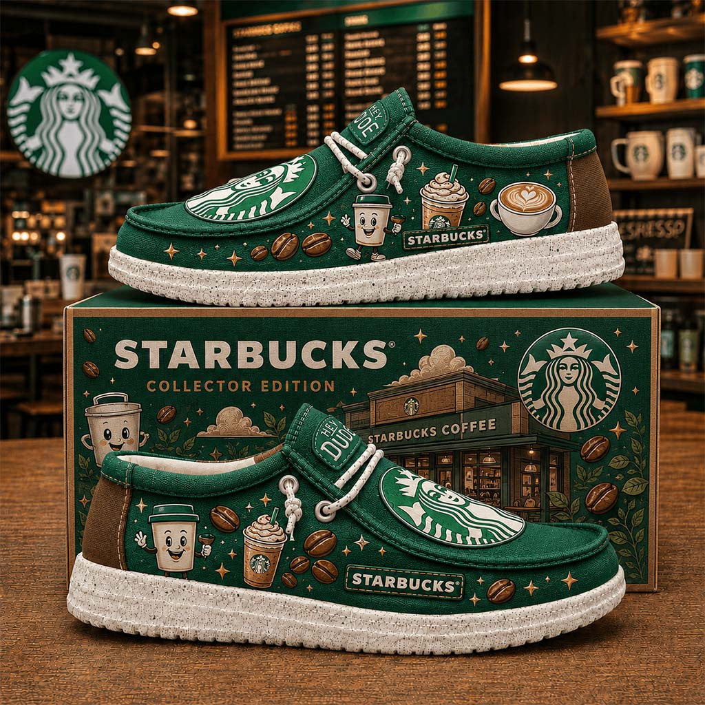 Starbucks Shoes Coffee Lover Loafers Starbucks Merch Best Gift For Friends - Merchluma
