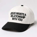 Jesus Wants A Relationship With You Hat Embroidered Christian Merch Gift For Jesus Lover - Merchluma