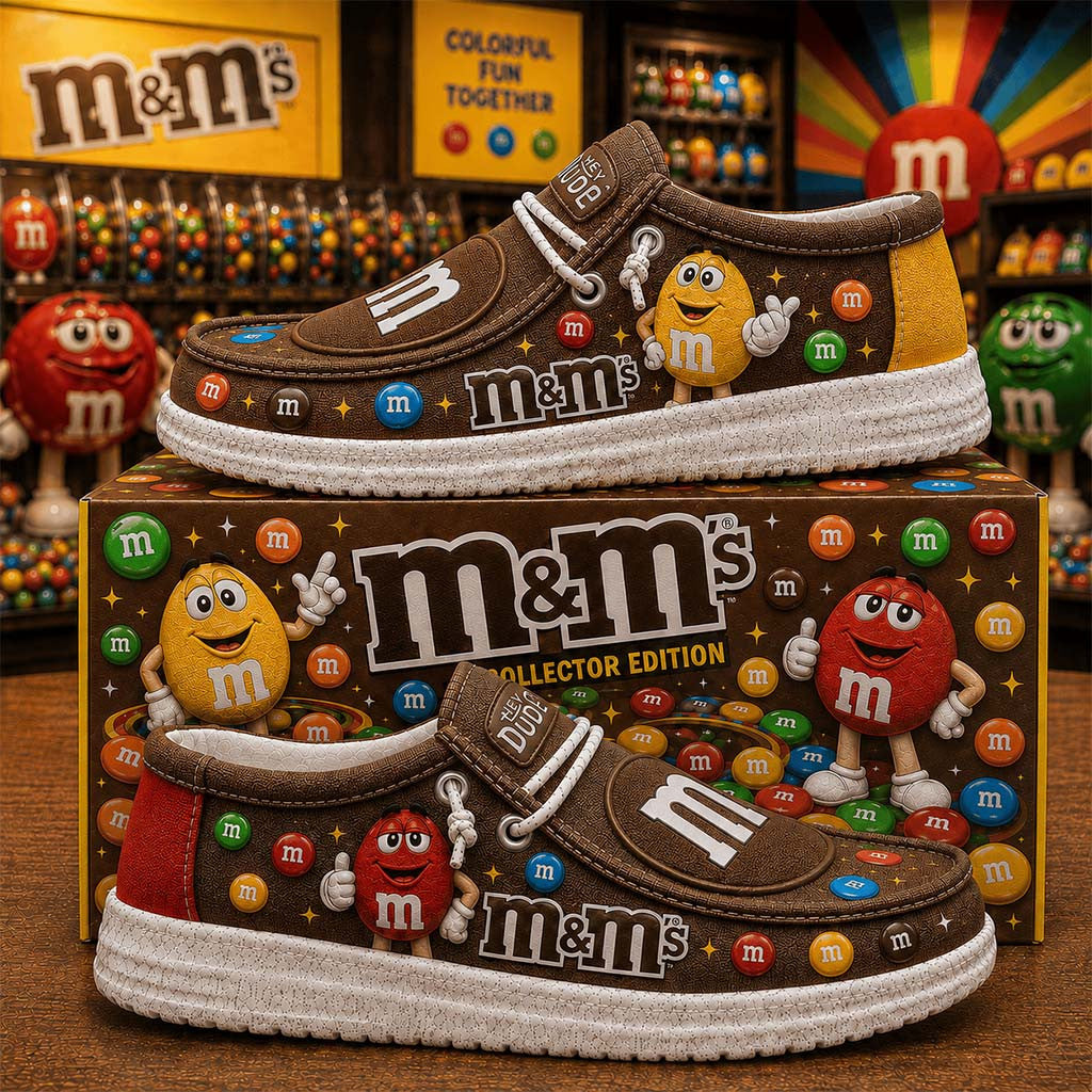 M&M's Colorful Fun Together Shoes Chocolate Candy Lover Gear Gifts For Son - Merchluma