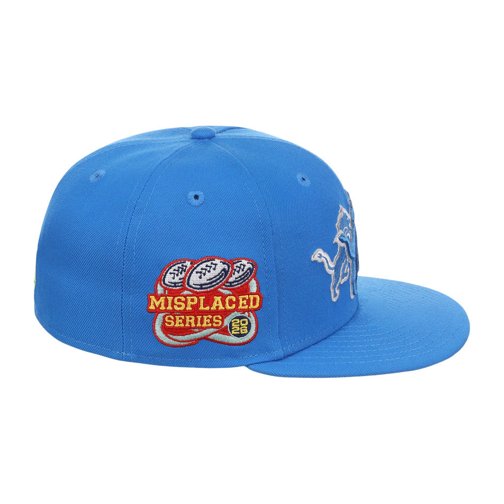 Lids Hat Drop Merch Detroit Lions John Geiger x Misplaced Series Snapback Hat Blue Embroidered - Merchluma
