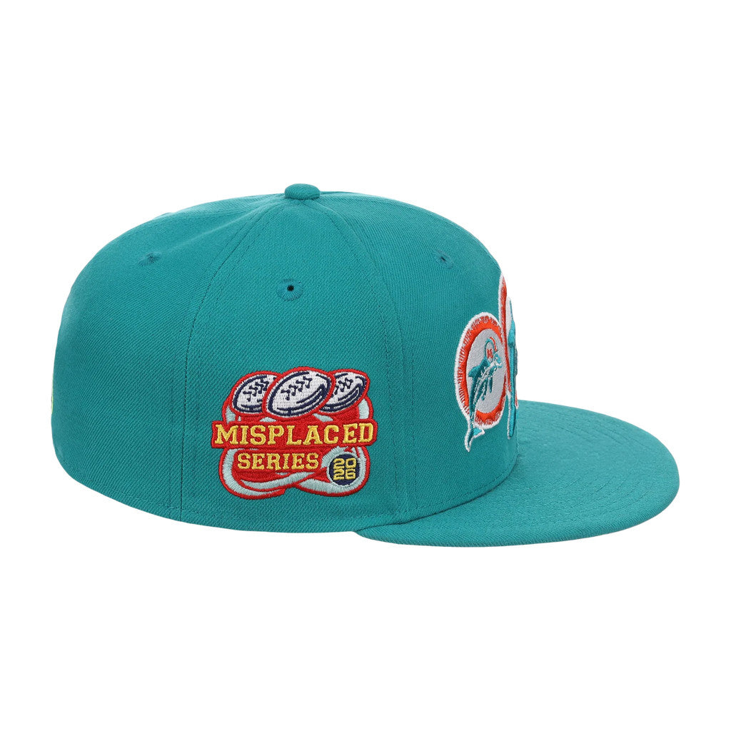 Lids Hat Drop Merch Miami Dolphins John Geiger x Misplaced Series Snapback Hat Embroidered - Merchluma
