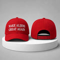 Make Aliens Great Again Hat Embroidered UFO Parody Cap Gift For Sci Fi Lovers - Merchluma