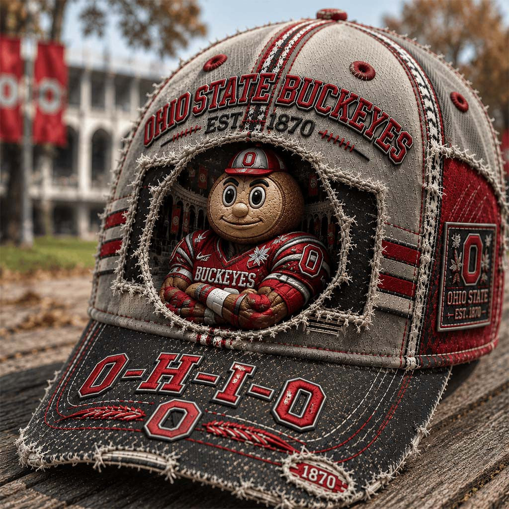 Ohio State Buckeyes Est 1870 Hat Buckeyes Merch Best Gifts For Football Fans - Merchluma
