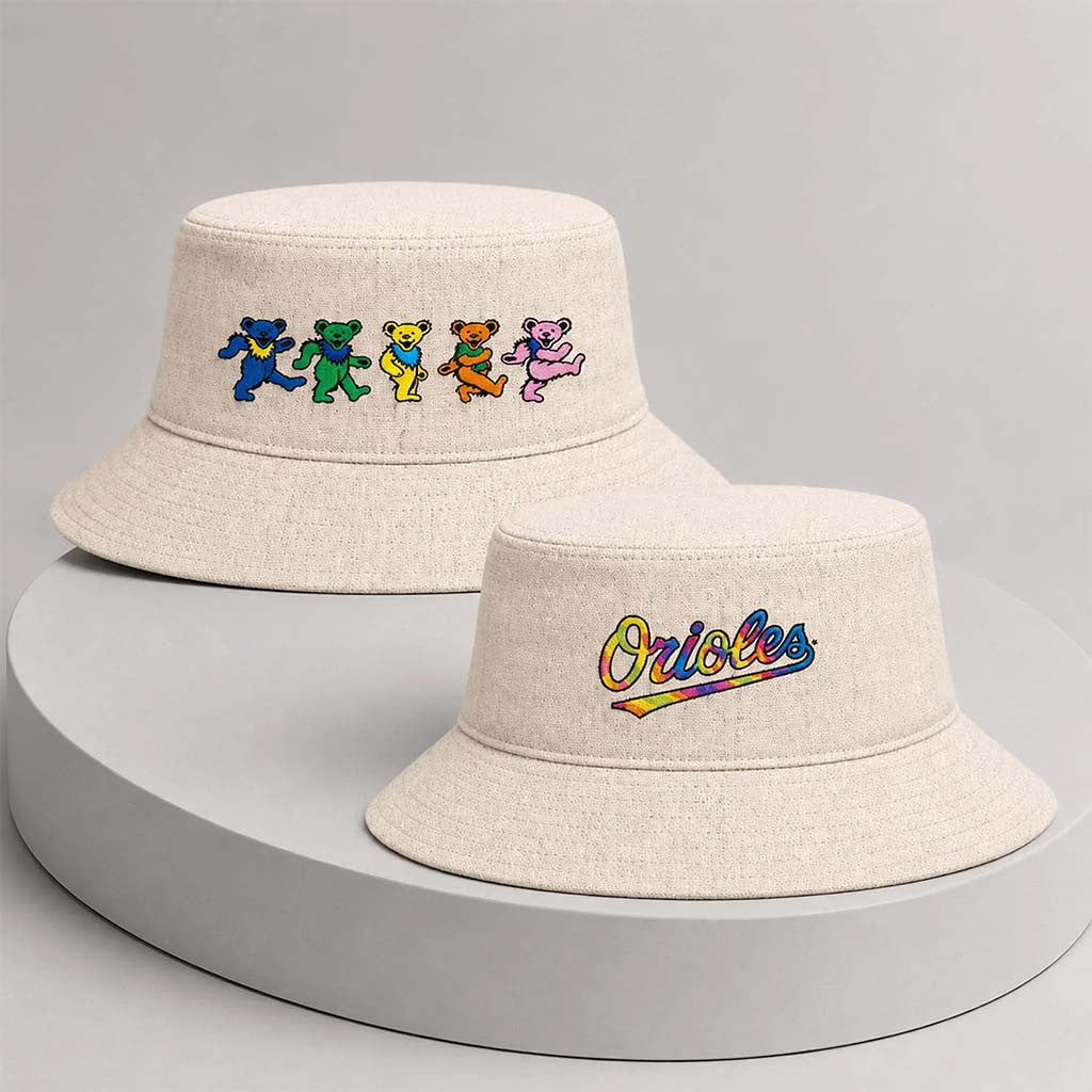 Baltimore Orioles X Grateful Dead Night Bucket Hat 2026 Baltimore Orioles Merch Gifts For Fan - Merchluma