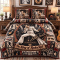Elvis Presley The King Of Rock'n Roll Quilt Bedding Set Elvis Presley Merch Music Lovers Gifts - Merchluma