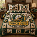 Oregon Ducks Merch Go Ducks Duck Pride Bedding Set Football Fan Gift Ideas - Merchluma