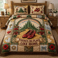 There's No Place Like Home Quilt Bedding Set The Wizard of Oz Merch Bedroom Decor - Merchluma