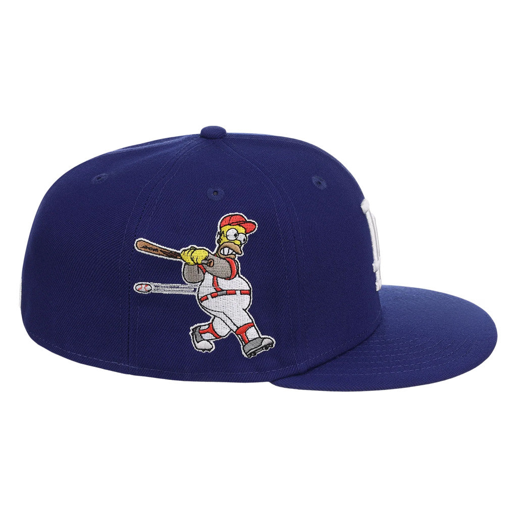 Lids Hat Drop The Simpsons Collection Merch LA Dodgers Simpsons Homer At The Bat Wonderbat Snapback Hat - Merchluma