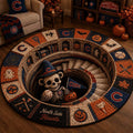 Chicago Cubs Merch North Side Haunts Quilted Round Mat Floor Decor Presents For Baseball Fans - Merchluma