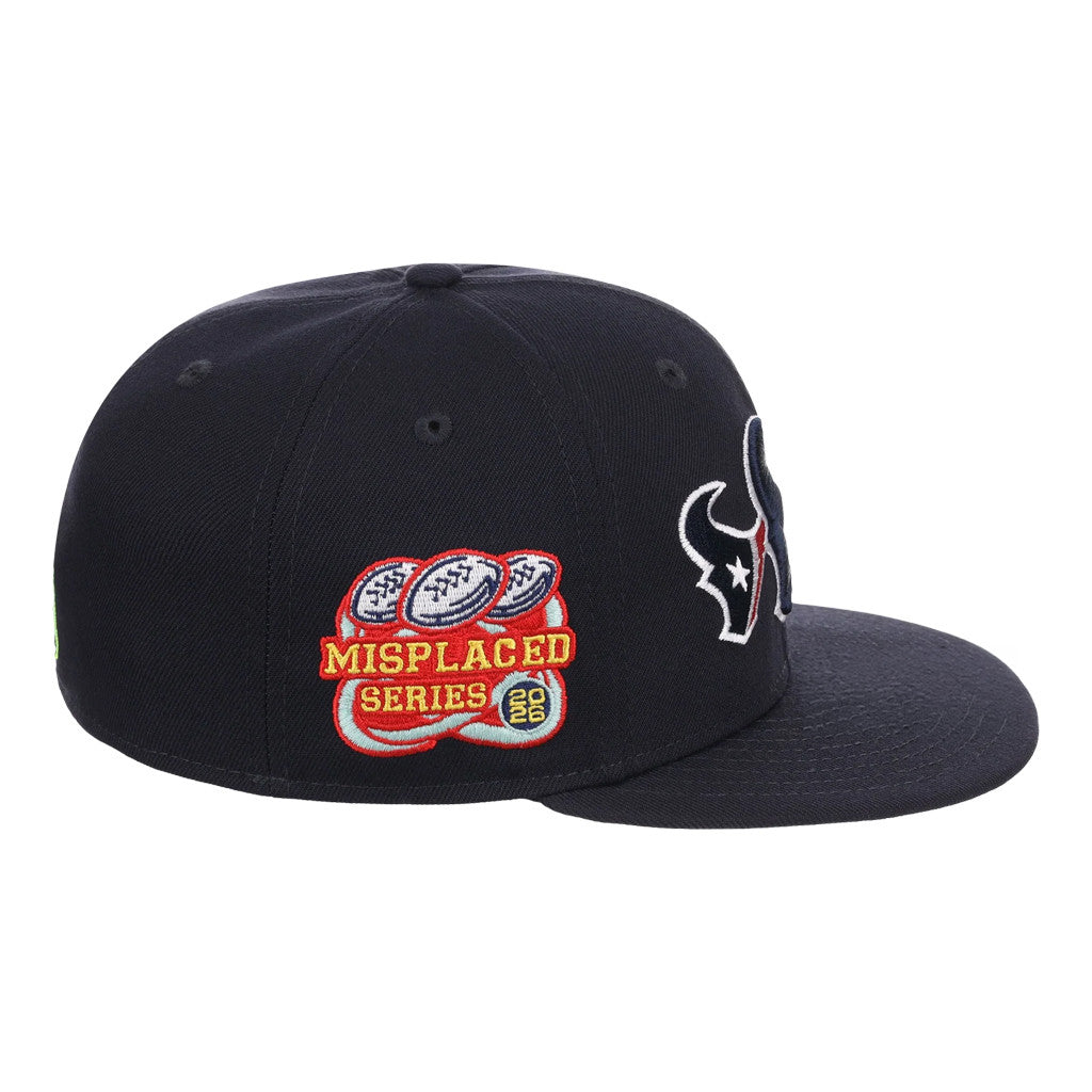Lids Hat Drop Merch Houston Texans John Geiger x Misplaced Series Snapback Hat Embroidered - Merchluma