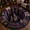 Prince Merch Purple Soul Forever Quilted Round Mat Music Lovers Home Floor Decor - Merchluma