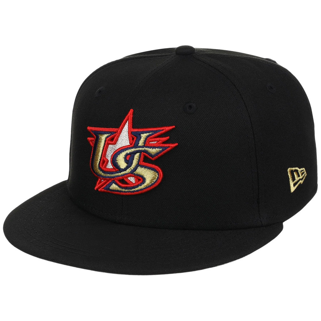 Lids Hat Drop Merch USA World Baseball Classic Touch of Gold Snapback Hat Black Embroidered - Merchluma