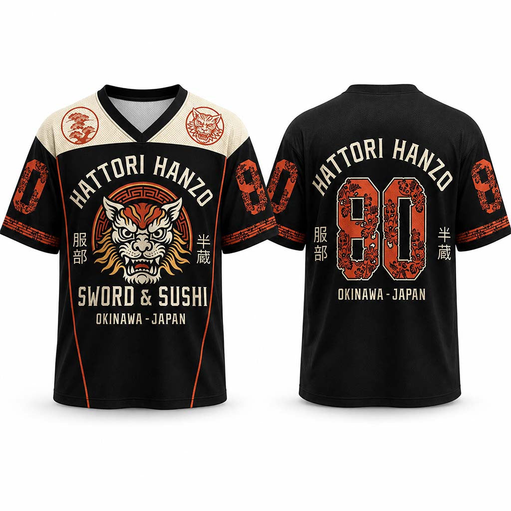 Hattori Hanzo #80 Sword And Sushi Okinawa Japan Jersey Hattori Hanzo Merch Fans Gifts - Merchluma