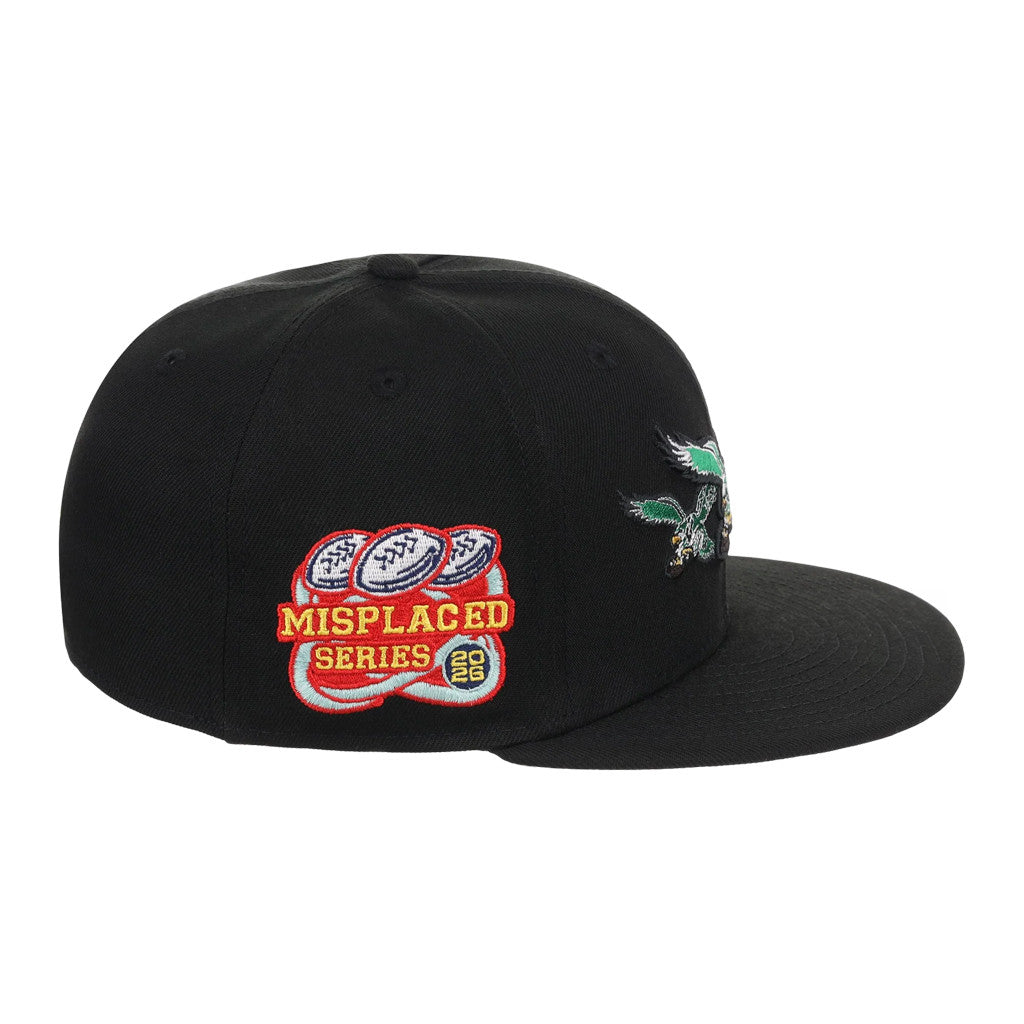 Lids Hat Drop Merch Philadelphia Eagles John Geiger x Misplaced Series Snapback Hat Embroidered - Merchluma