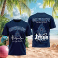 Dallas Cowboys Jesus In My Heart Faith Shirt Dallas Cowboys Merch Gift For Christian Friends - Merchluma